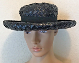 Vintage Women’s Woven Hat with Ribbon Band - £21.75 GBP