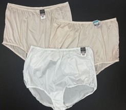 Vanity Fair Perfectly Yours Ravissant Brief Panty Fawn White 10 3XL NWT 3pr - $26.18