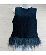 New Women&#39;s Size Lage ANTHROPOLOGIE GREYLIN FEATHERED FRINGE Sleeveless ... - €34,27 EUR