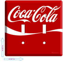 New Red Coca Cola Classic Double Light Switch Cover Wallplate Retro Vintage Coke - £18.37 GBP