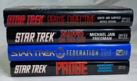 Lot of 4 Star Trek Hardback Books Prime Directive, Shadows on the Sun, Federatio - £14.84 GBP