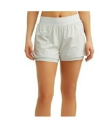 Avia Gray Side Stripe Run Shorts Lined Women&#39;s Med - $9.99