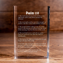 Psalm 110 Laser Engraved Crystal Book - Elegant Religious for Devoted Believers - £160.48 GBP