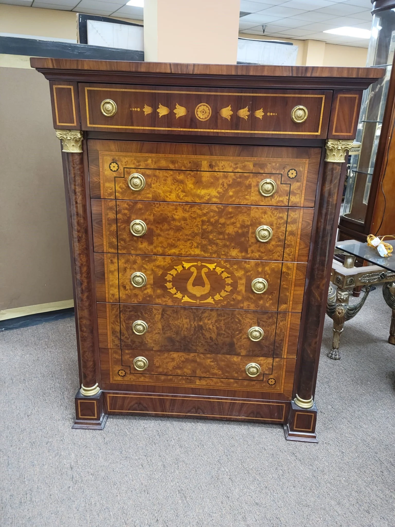 Elegant Hand-Crafted Solid Wood Chest - $3,344.04 CAD