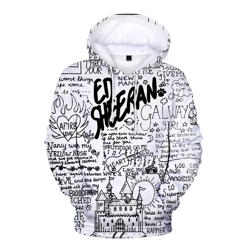 2021 New Ed Sheeran 3D Print Hoodie Men Women Pullover Hooded Harajuku Oversized - £133.52 GBP