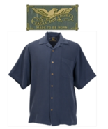 New Navy Eagle Dry Goods SH Bahama 100% Silk Camp Shirts - £13.21 GBP - £14.76 GBP