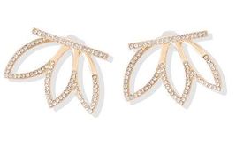 Delicate Rhinestones Flower Ear for Women Minimalist Ear Climber Front B... - $15.00