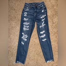 American Eagle Distressed Heavily Distressed Raw Hem Detail Medium Size 2 - $23.80