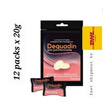 Dequadin Pastilles Himalayan Salt &amp; Lemon for Sore Throat 12 packs x 20g- DHL Ex - £69.04 GBP