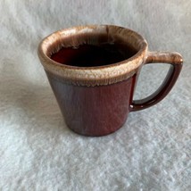 Original McCoy Pottery Salt Glaze Brown Drip 8-oz Mug Cup Brown USA 1970&#39;s LCC - £11.21 GBP