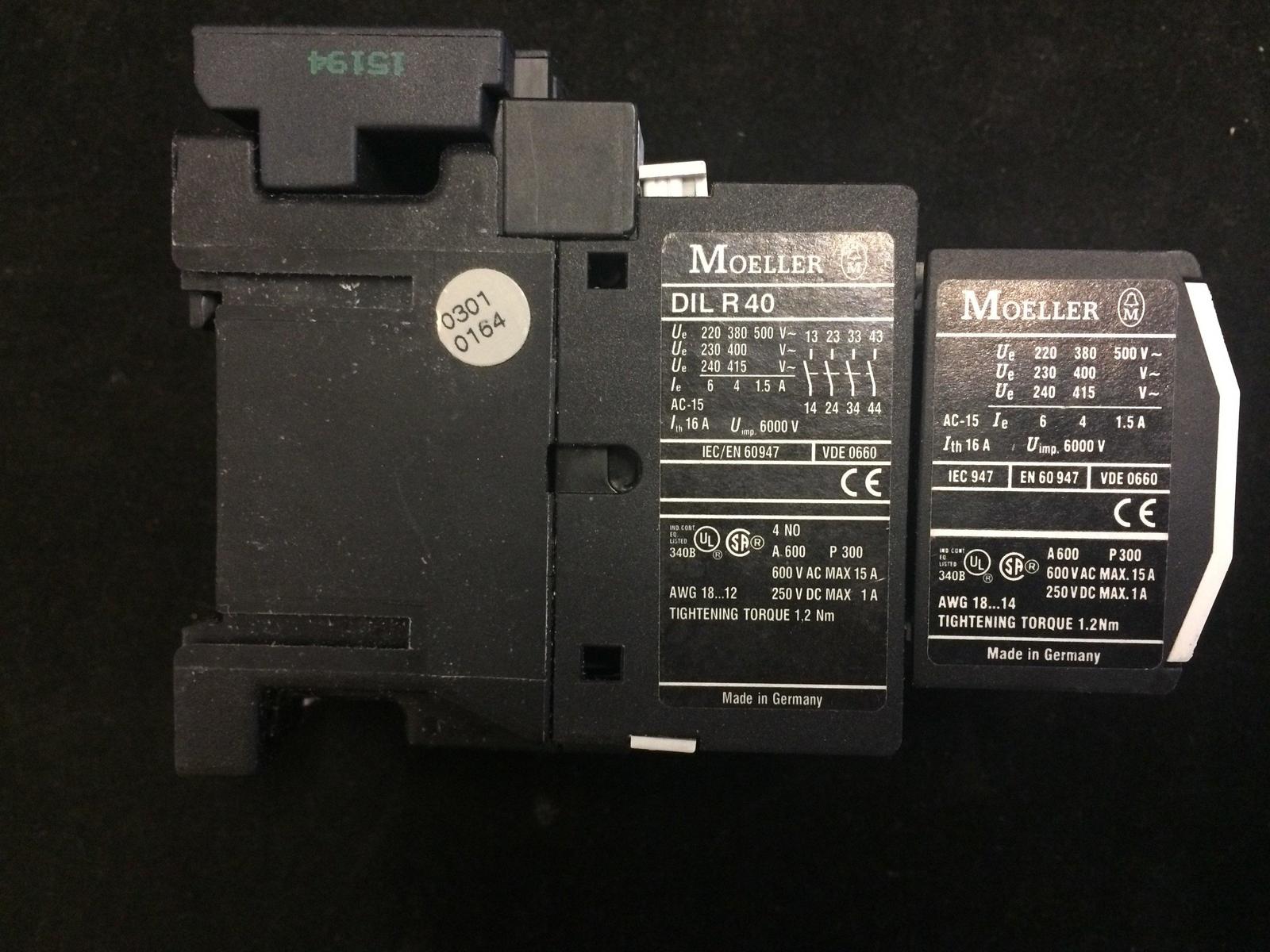  MOELLER DIL R 40 - RC B DIL 250 - 04 DIL CONTACTOR DIL R 40, CONTACT BL... - $49.00