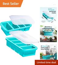Aqua 1 Cup Silicone Soup Molds with Lids - Perfect for Freezing Meals - $98.95