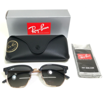 Ray-Ban Sunglasses RB4416 NEW CLUBMASTER 6720/71 Black Gold Frames Gray Lenses - £103.34 GBP