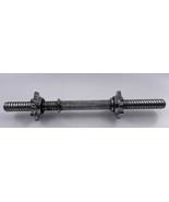 Cap Adjustable Dumbbell Handle Cast Iron Steel Handles Twist Screw-On 16&quot;  - £23.24 GBP