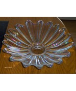 Federal Celestial Glass Iridescent Dish Bowl Flower Shape Petal Design - £46.18 GBP