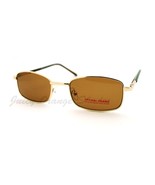 Thin Small Metal Rectangular Frame Sunglasses Unisex Color Lens UV400 - $10.95