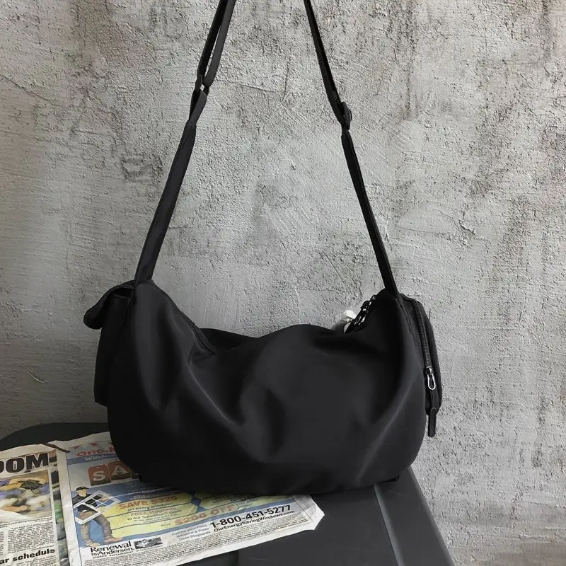 Japanese Functional Nylon Sling Bag Neutral Large Capacity Shoulder Hand... - $53.00