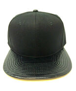 BLACK FAUX ALLIGATOR CROCODILE SNAKE SKIN SNAPBACK HAT CAP BLANK SOLID F... - $17.05