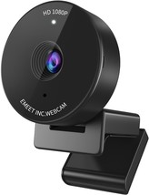 1080P Webcam USB Webcam with Microphone Physical Privacy Cover Noise Canceling M - £31.78 GBP