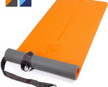 Yoga Mat with Carrying Strap - TPE Exercise Workout Mat 72’’X 24’’X1/4’’... - $29.69