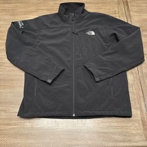 Mens The NORTH FACE Black Apex Soft Shell Full Zip  Jacket Large Embroid... - £23.52 GBP