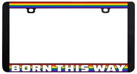Born This Voie Gay Pride Lgbtq Arc-en-Ciel Lesbienne Licence Plaque Cadre - $7.18