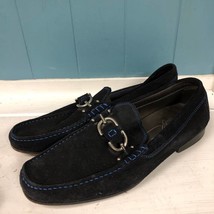 Donald J Pliner DACIO 2 Men’s Black/Blue Suede Slip-On  Loafer Shoes Size 9 - $99.00
