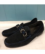 Donald J Pliner DACIO 2 Men’s Black/Blue Suede Slip-On  Loafer Shoes Size 9 - £77.40 GBP