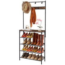Hall Tree With Shoe Bench,Coat Rack Shoe Bench,Entryway Hall Tree,Shoe Rack For  - £94.11 GBP