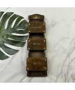 Vintage 80s Wood Mail Organizer Wall Hanging Key Hooks Entry Decor Cottage - $661.44 MXN
