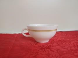Replacement VTG Pyrex Corning Coffee Cup Milk Glass Copper Stripes Lines Bars - £3.08 GBP