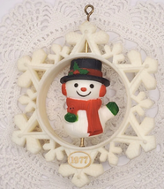 Hallmark Keepsake Ornaments Twirl About Snowman Christmas Snowflake 1977 - $10.14