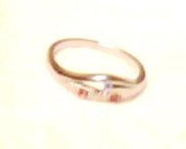 Pink Sapphire Two Stone Ring   Size 8.5  - £3.99 GBP