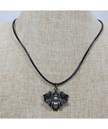 Vintage BOHO Queen Bee Pendant (1.25&quot;) Necklace on 20 Inch Black Rope - $39.76 CAD