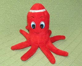Vintage Cascade Toy Red Octopus Third Edition Plush Stuffed Sea Animal 6&quot; Lovie - £7.02 GBP