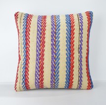 multicolor pillow kilim pillow case,arastabazaar kilim pillow,arastabazaara 18'' - $55.00