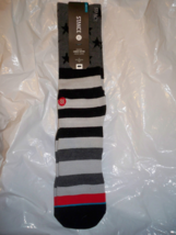 MEN&#39;S GUYS  STANCE ATHLETIC ROSS GRAY SCALE FLAG STRIPE CREW SOCKS  NEW $15 - $11.99