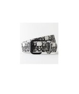 MENS GUYS VURT BELT SKULL CROSSBONES  BLACK/WHITE  PU NEW $35 - $437.71 MXN
