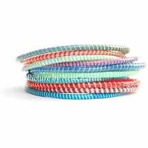 10 Recycled Flip Flop Bracelets Hand Made in Mali West Africa Fair Trade... - £8.53 GBP