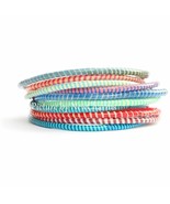 10 Recycled Flip Flop Bracelets Hand Made in Mali West Africa Fair Trade Sourced - £8.60 GBP