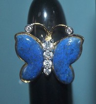 Smithsonian Blue Lapis Lazuli Butterfly Ring Sizes 6 &amp; 9 (JT3) - £39.37 GBP