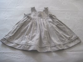 Shoo Shoo Girls Sleeveless Toddler Tan DRESS-100% COTTON-ABOUT 1 YR-EXCELLENT - £4.02 GBP