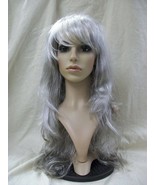 Long Gray Fallen Angel Wig Ice Princess Ghost Spirit Sorceress Snow Queen Witch - €16,37 EUR