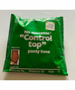No nonsense vintage control top pantyhose reinforced toe medium tall mov... - $19.75