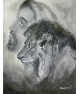 Original 24x36 Jesus Canvas Wall Art &quot;Christ The Lion Of Judah&quot; - £174.65 GBP