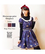 Horoscope Print Onepiece in Navy by Secret Honey Japanese Fashion Kawaii... - $3,760.33 MXN