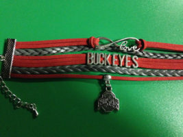 Ohio State Infinity Love Charm Bracelet - £4.72 GBP