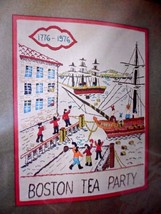 Vtg Bucilla BOSTON TEA PARTY Crewel Stitchery Picture or Wall Panel Kit NEW - $24.45
