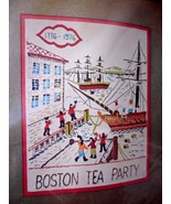 Vtg Bucilla BOSTON TEA PARTY Crewel Stitchery Picture or Wall Panel Kit NEW - $24.45