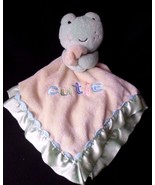 Just One Year Frog Cutie Baby Lovey Blanket Security Yellow Green Satin ... - €12,46 EUR